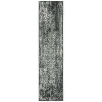 SAFAVIEH Evoke Trena Floral Runner Rug, Black/Grey, 2'2" x 11'