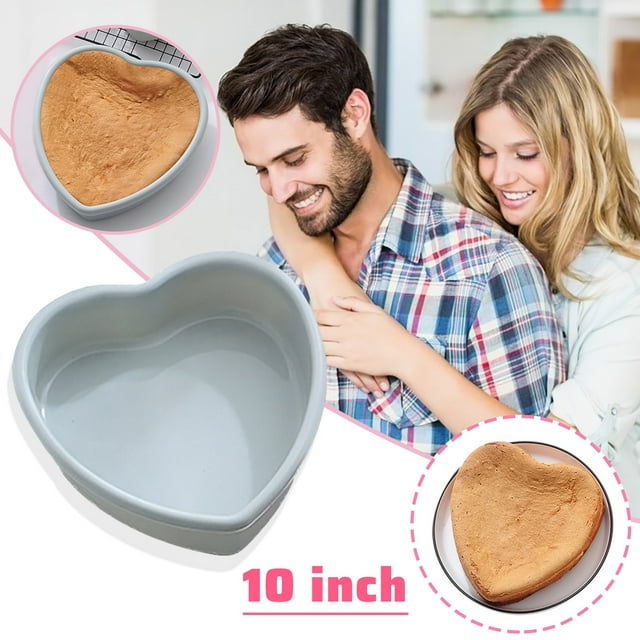 Hot Sale! New! Dusknt Heart Cake Baking Pan, Multi-Purpose Cake Mold Silicone Round Love Heart-Shaped Layered Cake Pan