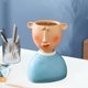 thumbnail image 4 of Lindo retrato de busto de cabeza humana, maceta, florero artístico Azul, 4 of 8