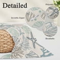 thumbnail image 6 of Aqua Teal Coastal Standard Size Pillow Cover,Pillowcase Protectors with Zipper,Breathable Decorative Throw Pillow Case Cover,Summer Beach Starfish Coral Nautical Rustic Couch Pillow Shams 20x26Inch, 6 of 8