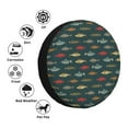 thumbnail image 4 of Fuzoiu River Freshwater Fish Print Universal Spare Tire Cover with Buckle Strap, Waterproof Wheel Covers for Jeep, Trailer, RV, Truck and All Car-14 inch, 4 of 6