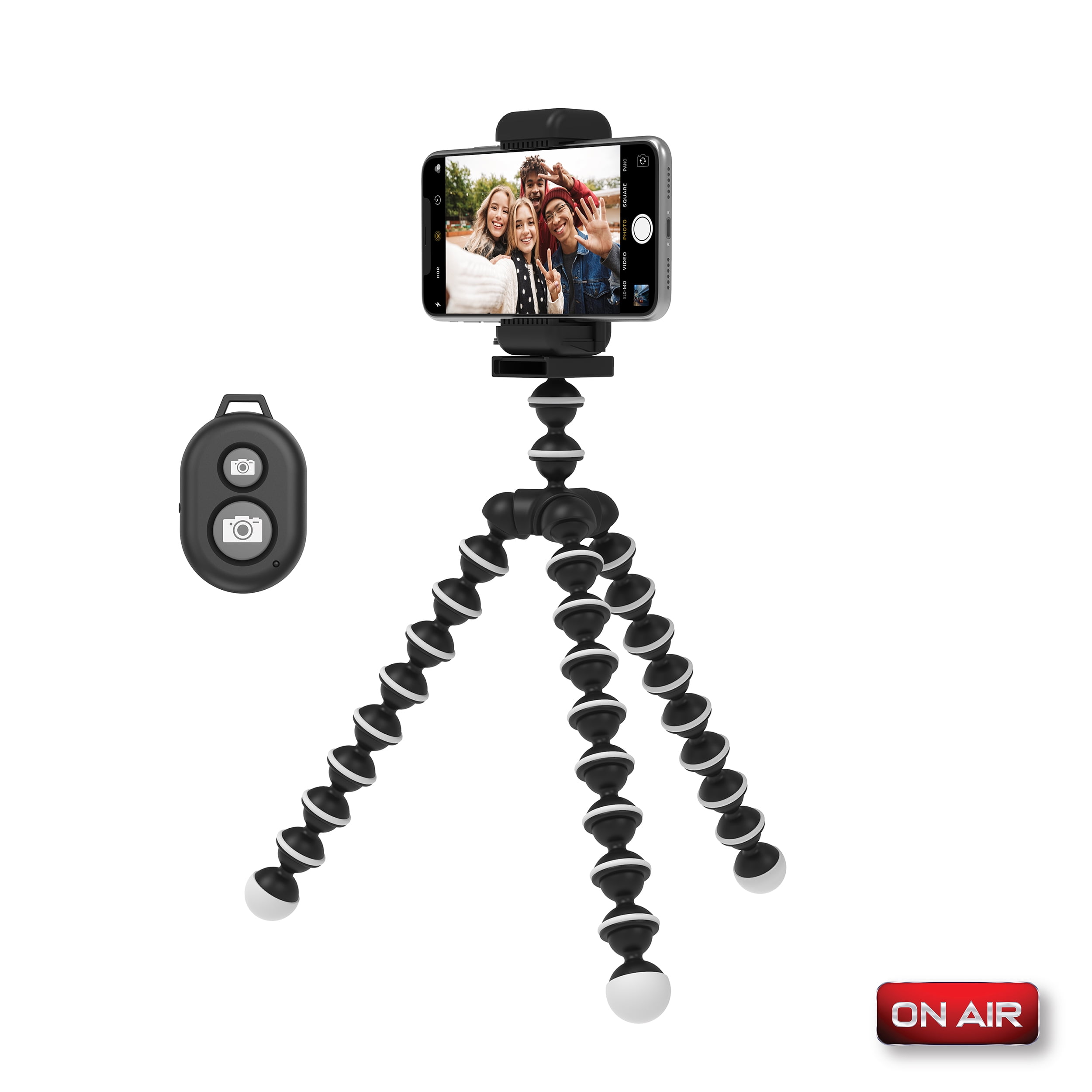 schild binnenkort Kansen ON AIR Selfie Tripod Stick: Flexible Smartphone Stand With Shutter Remote -  Walmart.com