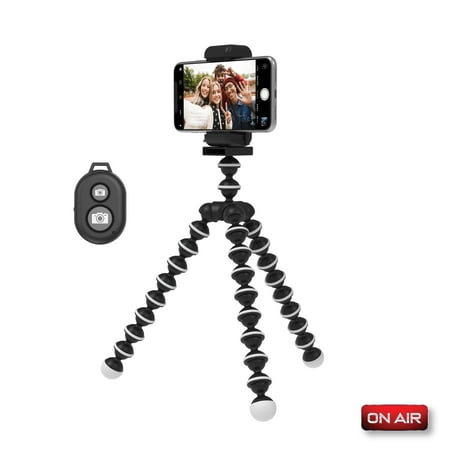 ON AIR Selfie Tripod Stick: Flexible Smartphone Stand With Shutter Remote