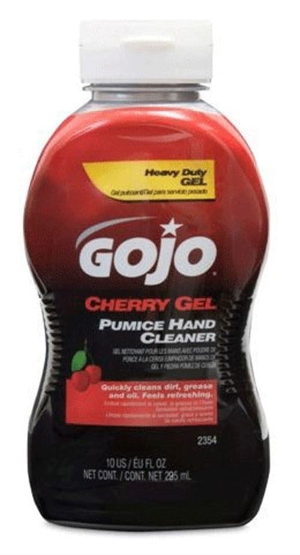 Gojo Cherry Gel Pumice Hand Cleaner, Cherry Scent, 10 oz Bottle
