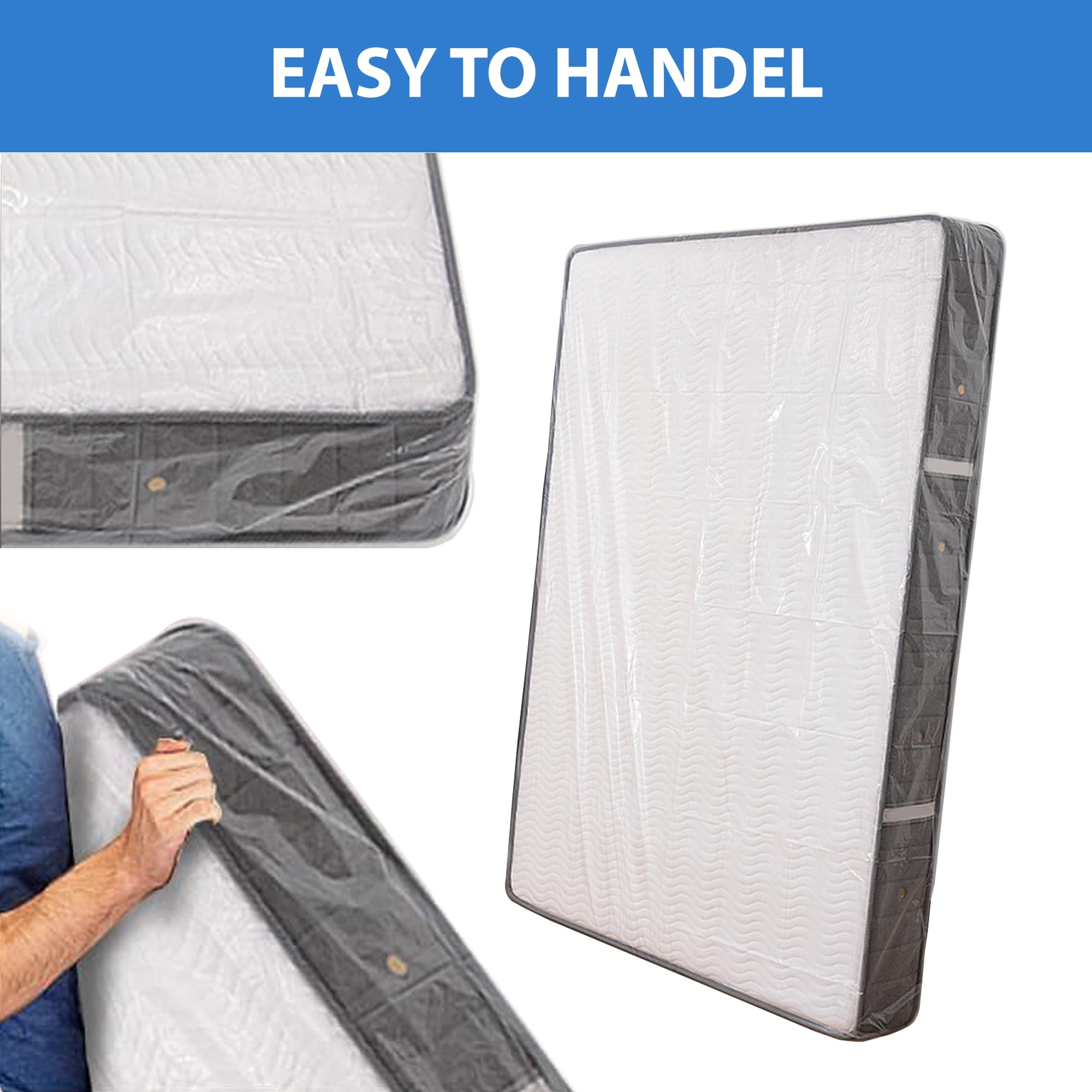 Continental Sleep, Mattress Bag for Moving & Storage, Heavy-Duty Mattress-Protector Cover, Waterproof Mattresses Storage Bags, Polyurethane, Tear Resistant, Queen, (Set Of 2)