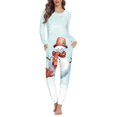 thumbnail image 2 of Conjunto de pijama de dos piezas con diseño navideño para mujer, ropa de dormir informal para el hogar, ropa de dormir con estampado a pedido, Otoño e Invierno, 2 of 4