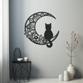 thumbnail image 4 of LaModaHome Exclusive Cat Sitting On The Moon Metal Wall Art Decor – Durable & Artistic Metal Wall Art for Home and Office Decor, Perfect for Any Interior Design Aesthetic, 4 of 5