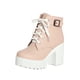 thumbnail image 4 of Botas cortas con cordones en la parte delantera para mujer, tacón alto, tacón grueso, punta redonda Wmkox8yii  hfjk1444, 4 of 9
