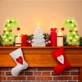 thumbnail image 6 of 15.7" Pre-lit Mini Christmas Trees, Small Lime Green Tabletop Christmas Tree with Christmas Balls Decoration, Bendable Artificial Mini Trees with Led Lights for Table Top Desk Xmas Decoration, 6 of 9