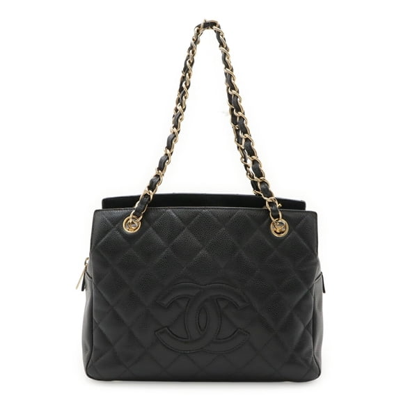 Pre-Owned CHANEL Matelasse Petit Time Rest Tote PTT Bag, Chain Shoulder Caviar Skin,... (Good)
