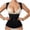 Black, variant on Waist Trainer Corset For Women, Tummy Control Faja Body Shaper, Sports Workout Girdle With Adjustable Shoulder Strap