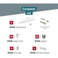thumbnail image 3 of STAS Cliprail Pro Picture Hanging System Set - Covers 29.53 ft of Wall Space - Heavy Duty Picture Rail & Art Hanging Gallery Kit Without Nails - Home or Museum Matte Silver Rails, 12 Hooks & Cords, 3 of 8