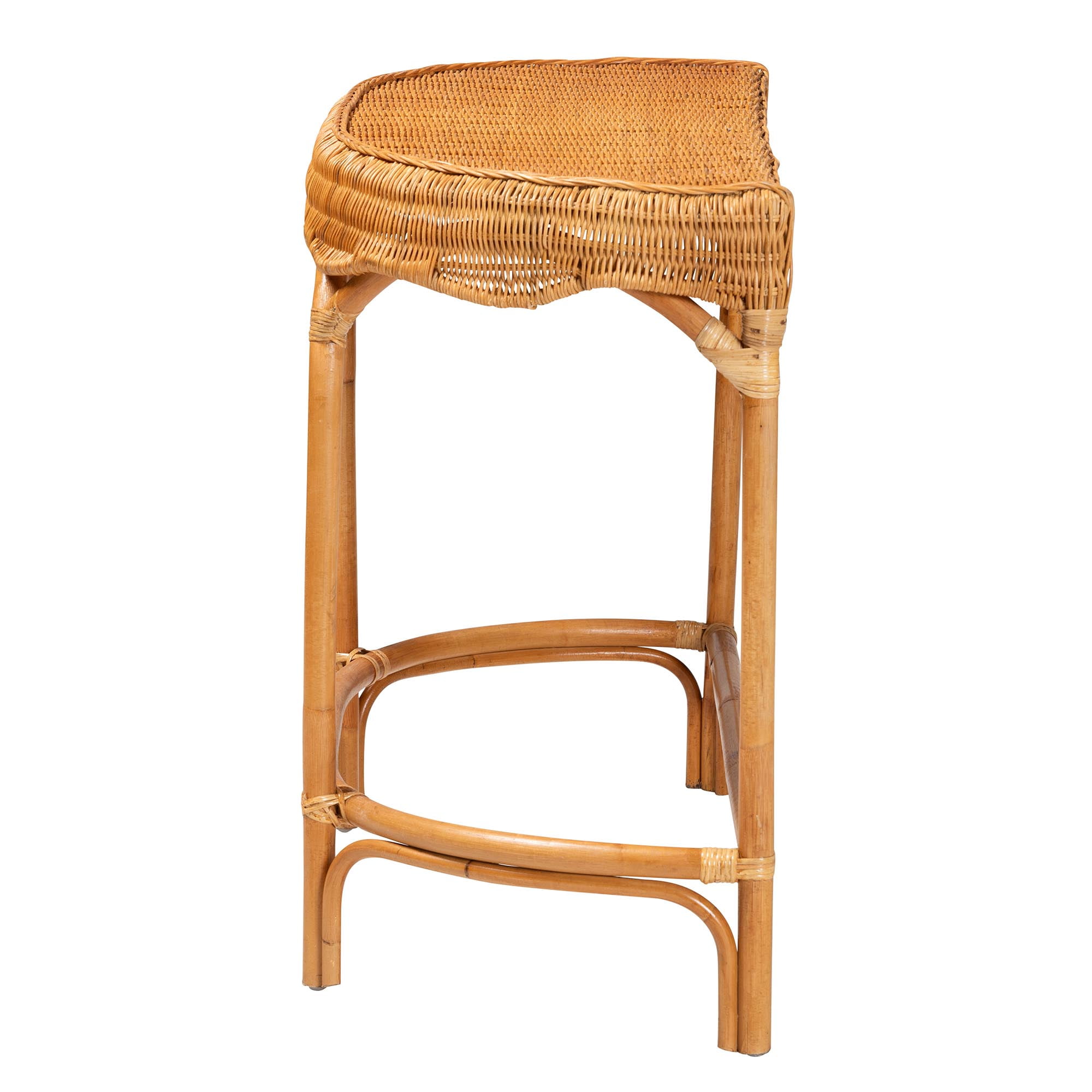 bali & pari Wakana Rattan BOHO Console Tables, Natural Brown