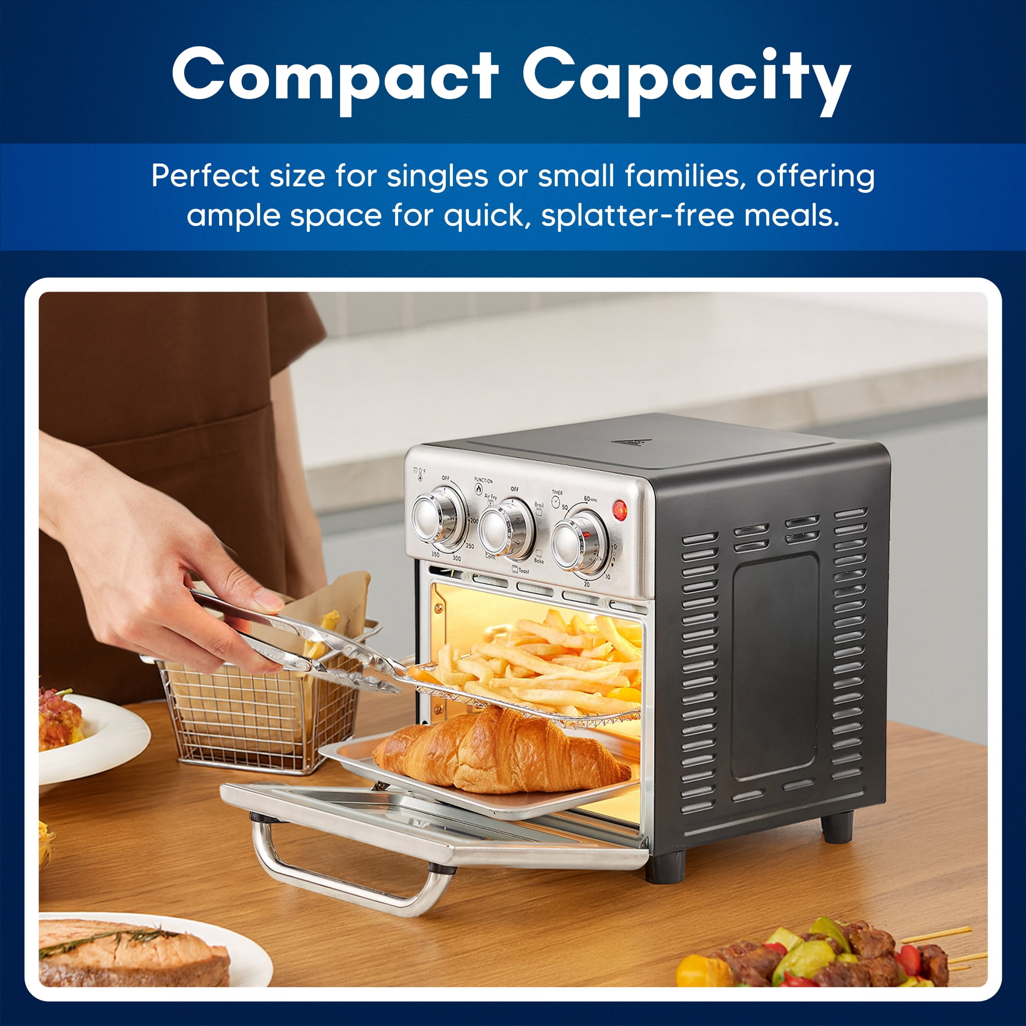 Elite Cuisine EAF0285 8L Air Fryer Convection Toaster Oven