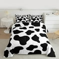 thumbnail image 2 of Homewish Fashion Cow Print Queen Comforter Set, White Black Polkadots Bedding Sets, Teens Kids Boys Girls Reversible Bedding Comforter Set, Breathable Home Decor, 3pcs, 2 of 8