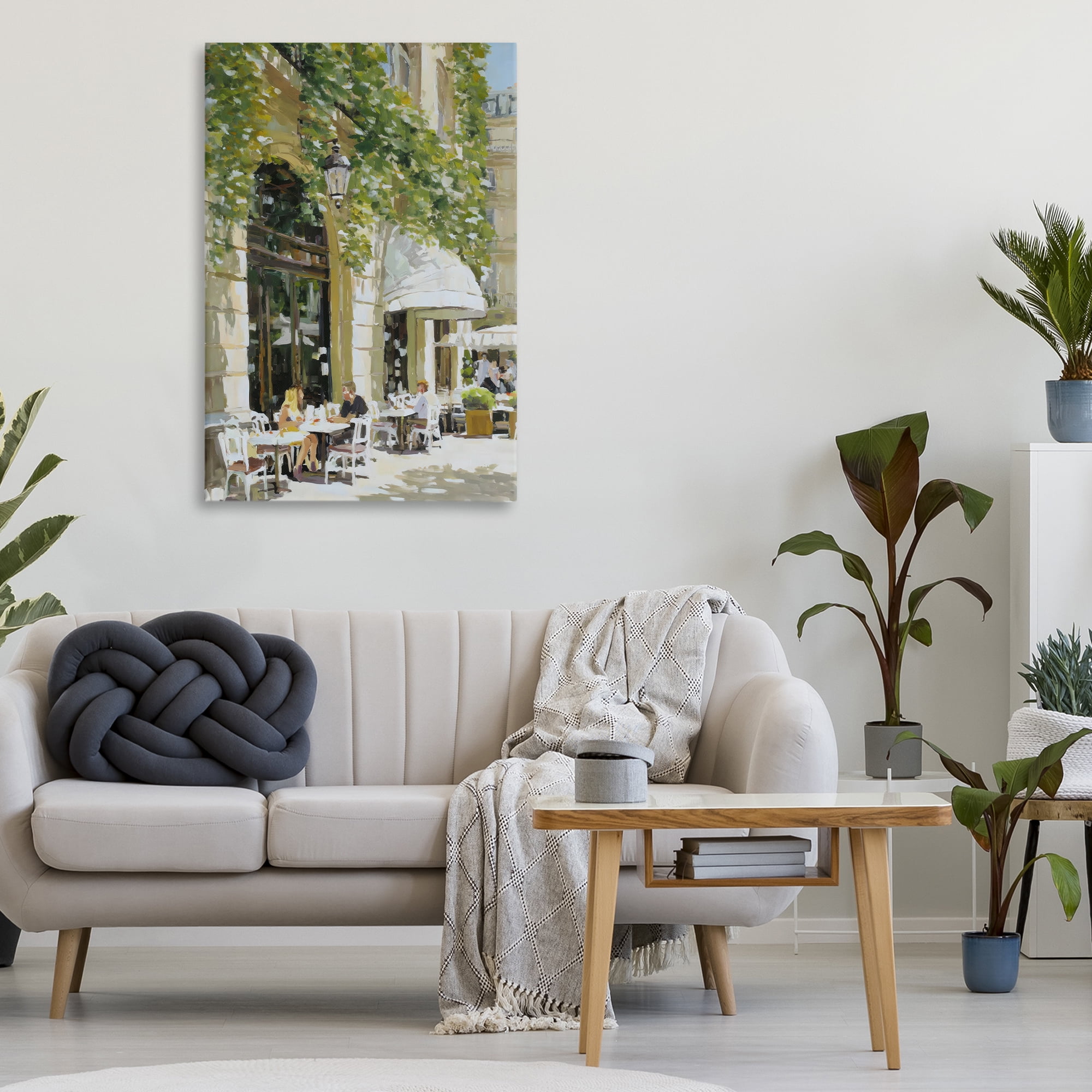 Stupell Industries Sunny Day Cafe Terrace Canvas Wall Art, design by Petal Prints Design