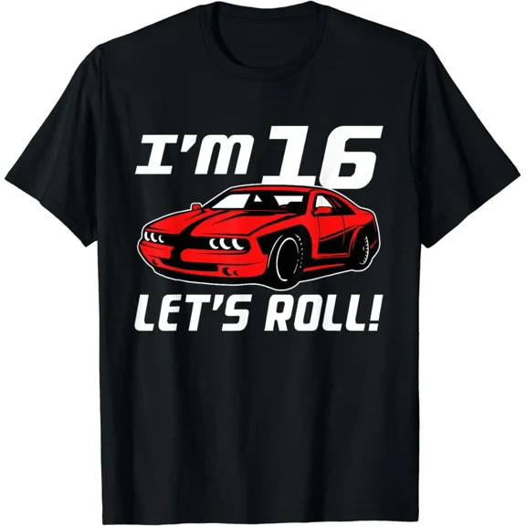 Funny 16th Birthday Race Car Driver 16 Years Old T-Shirt