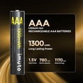 thumbnail image 2 of Pilas Recargables AAA imuto 1300mWh 1.5V Paquete de 4, 2 of 6