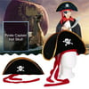 Pirate Captain Hat Skull Crossbone Cap Costume Fancy Dress Party Halloween