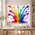 thumbnail image 5 of Rainbow Paint Explosion Against White Background, Energetic Psychedelic for Art Lovers, Dynamic Splatter Burst Art, Housewarming Gift Tapestry Wall Hanging for Bedroom and Living Room, 5 of 7