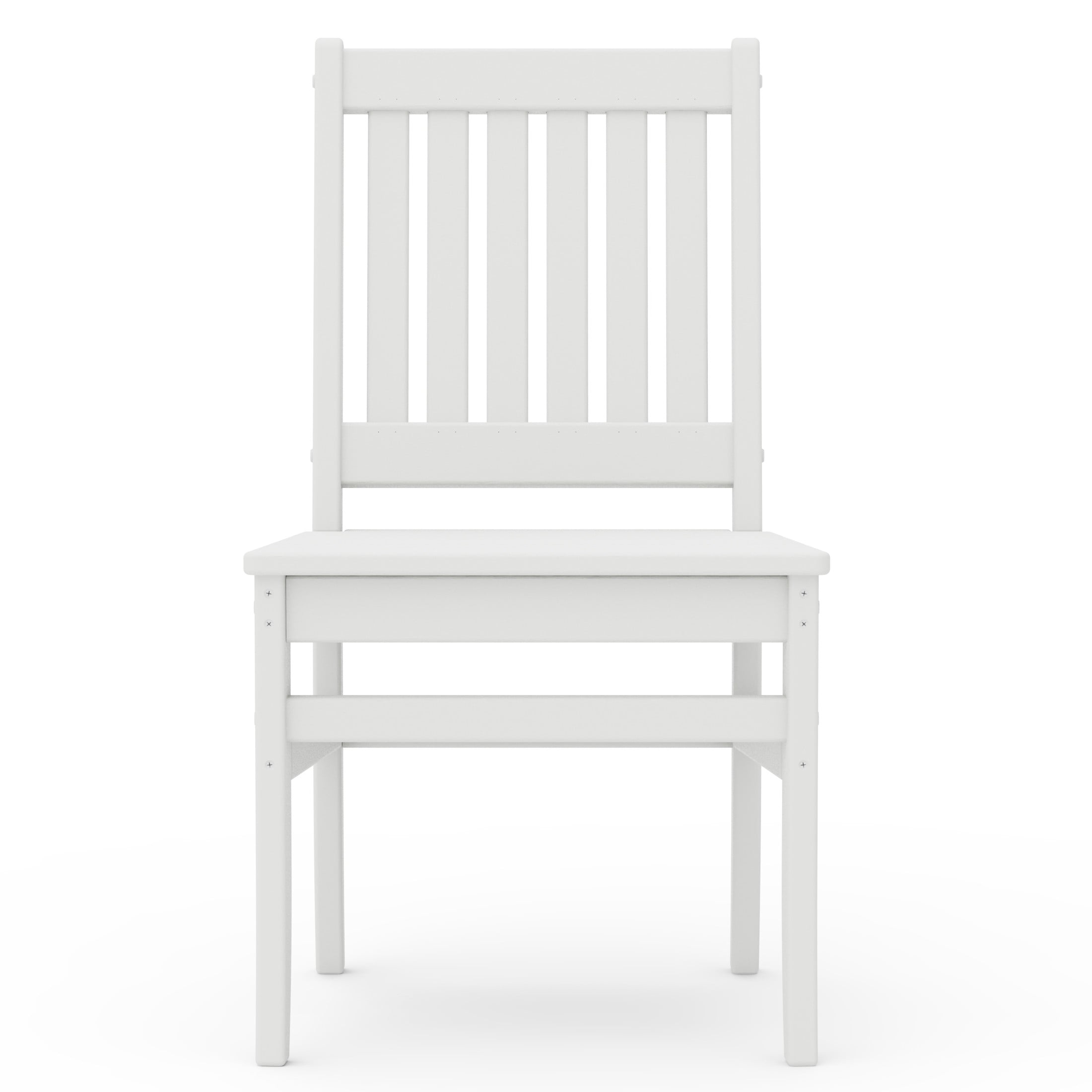 Better Homes & Gardens by POLYWOOD Southlake Outdoor Dining Side Chair (2 Chairs), All-Weather HDPE, Patio Seat, White