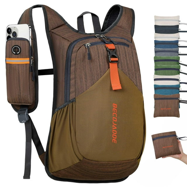 Mochila de Senderismo BECOJADDE 15L Ultraligera Plegable para Hombres y Mujeres