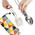 thumbnail image 1 of Utensilio para acampar, utensilios plegables para acampar, suministros de cocina, acero inoxidable 304, para senderismo, barbacoa, cocina de acampada, Cola Utensilio al aire libre, 1 of 8