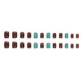 thumbnail image 2 of Light Luxury Retro Nail Patch Small Short Nail Simple Temperament Wear Nail Solid Color Pure Desire Blue Nails With Glue Inside 2ml, 2 of 6