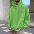 thumbnail image 1 of MHFRRA Sudaderas y Sudaderas Casuales para Hombre, de Corte Relajado, con Estampado Gráfico para Otoño E Invierno, de Fácil Cuidado, Ideales para Uso Diario Verde, 1 of 4