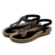 thumbnail image 1 of Las señoras de las mujeres del verano que tejen las sandalias planas cristalinas calzan los zapatos casuales de la playa Wmkox8yii shjk4238, 1 of 7