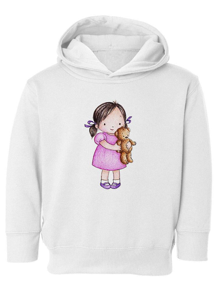 bark cement finished Girl With A Teddy Hoodie Toddler -Image by Shutterstock, 5 Toddler -  Walmart.com