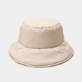thumbnail image 3 of CoCopeaunts Bucket Hat for Women Winter Fashion Solid Color Thick Warm Basin Hat Down Wide Brim Men Fisherman Hat Windproof Warm, 3 of 8