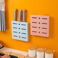 thumbnail image 3 of Flmtop Wall-Mounted Adhesive Drain Knife Rack Holder Storage Container Cutlery Organizer for Kitchen, 3 of 7