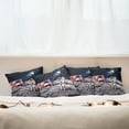 thumbnail image 3 of Ambesonne Galaxy Throw Pillow Cover 4 Pack, USA Flag and Astronaut, 16", Grey Dark Blue, 3 of 6