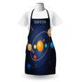 thumbnail image 3 of Astronomy Apron, Celestial Cartoon Solar System Image with Planets and Sun Galaxy, Unisex Kitchen Bib with Adjustable Neck for Cooking Gardening, Adult Size, Multicolor, by Ambesonne, 3 of 4