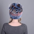 thumbnail image 4 of Bonnet à Fourrure de Couleur Contrastante pour Femmes Hiver avec Patchwork, 4 of 4