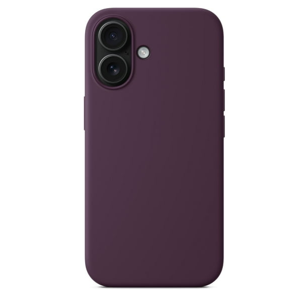 Funda de silicona líquida para iPhone 16 con MagSafe, color liso y suave, 6.1"