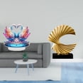 thumbnail image 2 of Escultura de cisne acrílico con forma de ola, centro de mesa, figura abstracta de resina, para oficina, estantería, dormitorio, sala de estar, decorac, 2 of 8