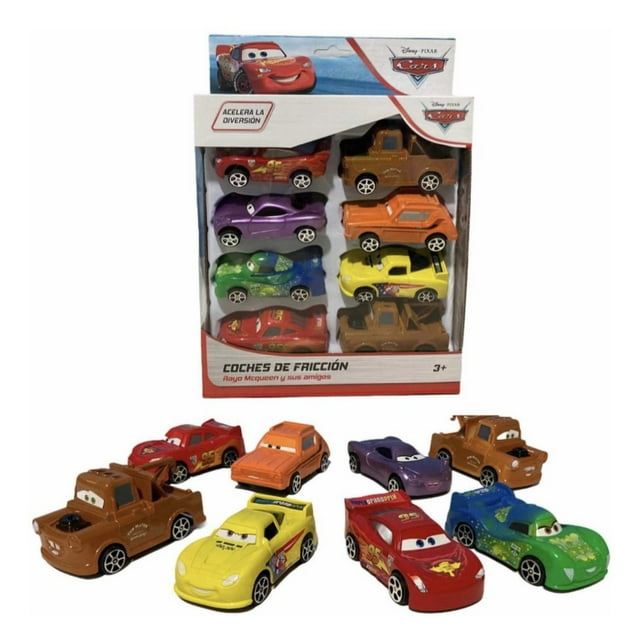 Set de 8 Vehículos Toy Mark Fricción Pull Back Juguete Niños