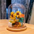 thumbnail image 4 of Girasol, ramo de flores artificiales, bloques de construcción para decoración de habitaciones y oficinas, adultos, regalo del día de San Valentín, 4 of 5