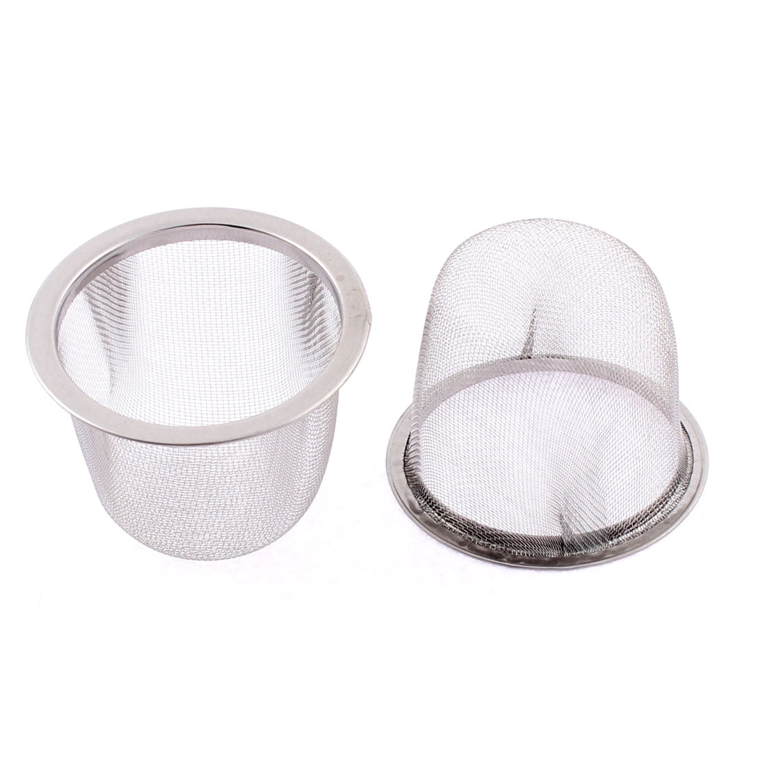 Stainless Steel Wire Mesh Tea Infuser Strainer Basket 60mm Dia 2 Pcs