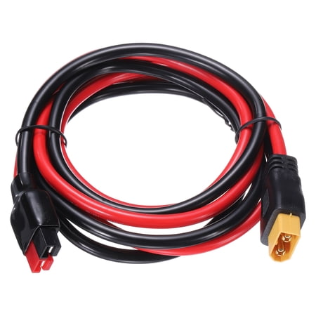 Uxcell 600VDC XT60 Extension Cable 3.3FT XT60 Male to Battery Connector Single-pole Red and Black Plug Connector Cable for RC Battery Portable Power Station Solar Panel