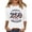 White #098, variant on 250th Anniversary USA Shirts for Women Casual 3/4 Sleeve USA Flag Print Tshirts Crew Neck 4th of July Patriotic Tunic Tops Independence Day Celebration Party 1776-2026 Blouses, M