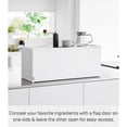 thumbnail image 2 of Yamazaki Home Front-Opening Countertop Storage Rack, White, Steel, No Assembly, 2 of 7