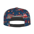 thumbnail image 4 of Daiia Fire Truck 1 print Flat Bill Hats Flat Brim Trucker Cap Baseball Cap Adjustable Classic Low Profile Hat Unconstructed Plain Cap, 4 of 9