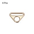 thumbnail image 3 of Uxcell 0.79" 20mm Adjuster Triangle with Bar Swivel Clip D Dee Ring Buckle, 6Pack Gold, 3 of 5