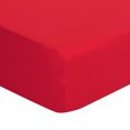 thumbnail image 1 of 15" Deep Pocket Cotton Fitted Sheet Durable Comfortable Bottom Sheet Twin Red, 1 of 7