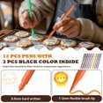 thumbnail image 4 of Bolígrafos Jewem para colorear alimentos, 12 unidades, doble punta, 0,5 mm, comestibles, 4 of 9