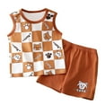 thumbnail image 1 of Hiiyo Infant Boys Summer Outfits Cartoon Print Soft Tank Top & Shorts Set, Sizes 3-9M, 1 of 2