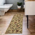 thumbnail image 4 of Ottomanson Floral Kitchen Runner Rug 1'10" x 6' - Non Slip Low Pile Carpet, Beige, 4 of 13